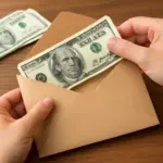 Envelope stuffing for cash